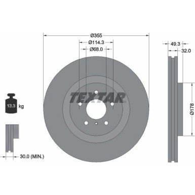 Textar | Bremsscheibe | 92199105