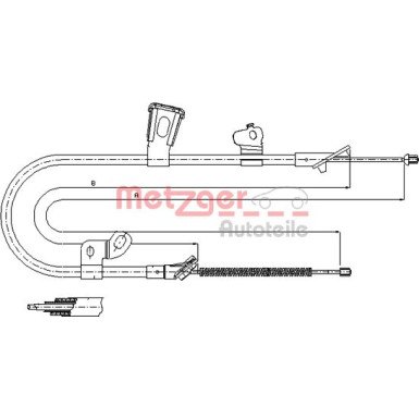 Metzger | Seilzug, Feststellbremse | 17.1078