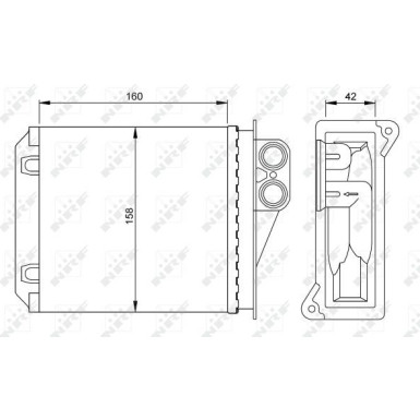 NRF | Wärmetauscher, Innenraumheizung | 54236
