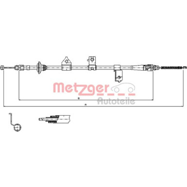 Metzger | Seilzug, Feststellbremse | 17.6027