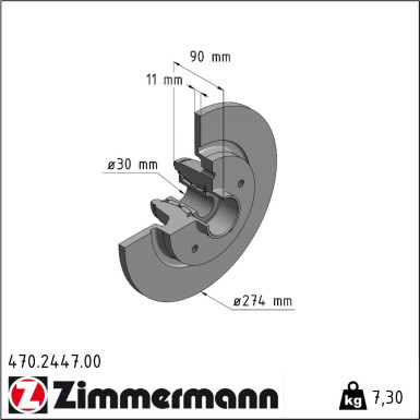 Zimmermann | Bremsscheibe | 470.2447.00