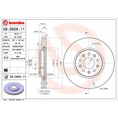 Brembo | Bremsscheibe | 09.D608.11