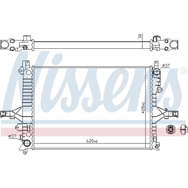 Nissens | Kühler, Motorkühlung | 65557A