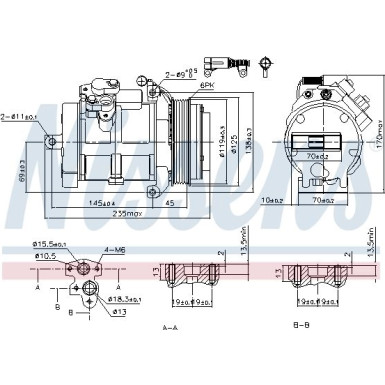 Nissens | Kompressor, Klimaanlage | 89606