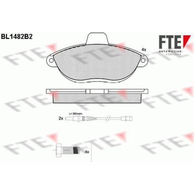 FTE | Bremsbelagsatz, Scheibenbremse | 9010212