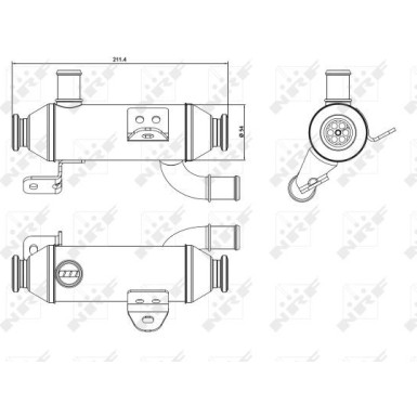 NRF | Kühler, Abgasrückführung | 48008