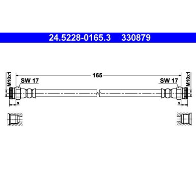 ATE | Bremsschlauch | 24.5228-0165.3