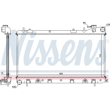 Nissens | Kühler, Motorkühlung | 67705A