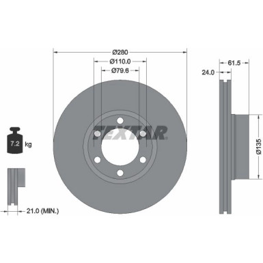 Textar | Bremsscheibe | 92097703