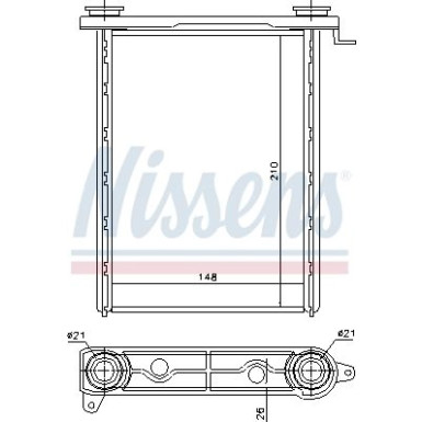 Nissens | Wärmetauscher, Innenraumheizung | 73343