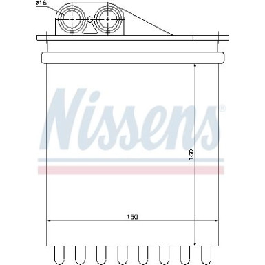 Nissens | Wärmetauscher, Innenraumheizung | 72040