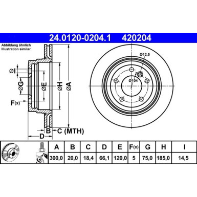 ATE | Bremsscheibe | 24.0120-0204.1