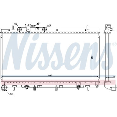 Nissens | Kühler, Motorkühlung | 67729