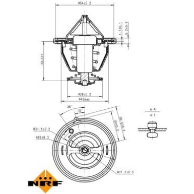 NRF | Thermostat, Kühlmittel | 725132