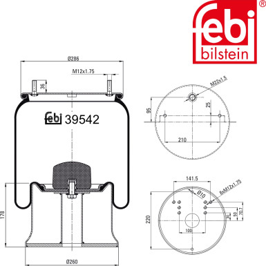 FEBI BILSTEIN 39542 Federbalg, Luftfederung