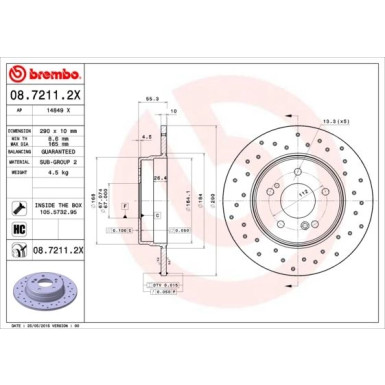 Brembo | Bremsscheibe | 08.7211.2X