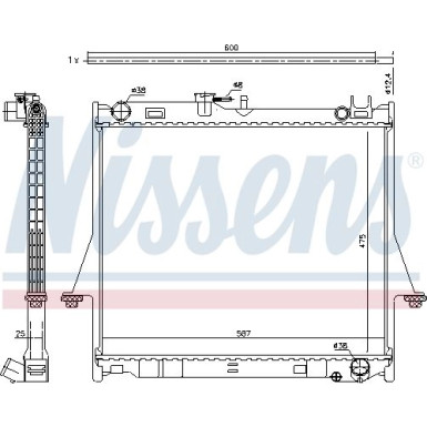 Nissens | Kühler, Motorkühlung | 60856