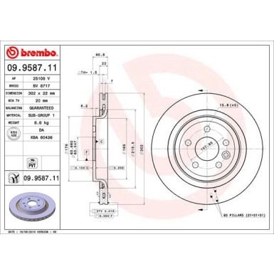 Brembo | Bremsscheibe | 09.9587.11