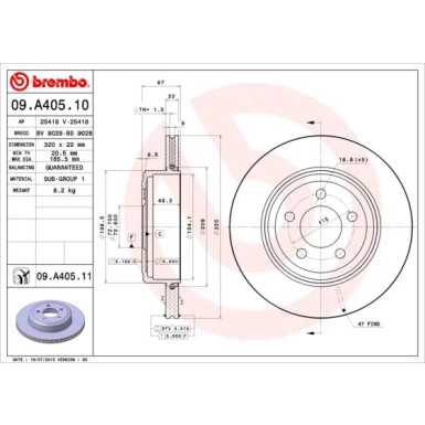 Brembo | Bremsscheibe | 09.A405.11