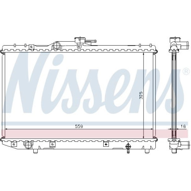 Nissens | Kühler, Motorkühlung | 64773