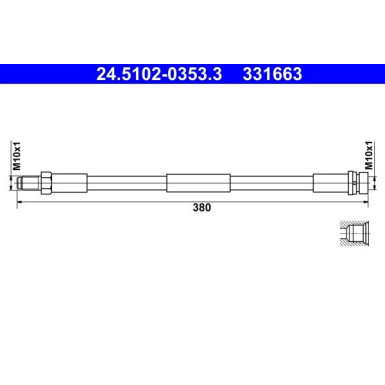 ATE | Bremsschlauch | 24.5102-0353.3