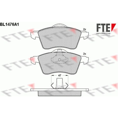 FTE | Bremsbelagsatz, Scheibenbremse | 9010205