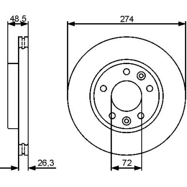 BOSCH | Bremsscheibe | 0 986 479 444