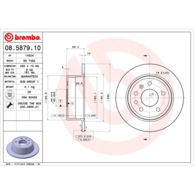 Brembo | Bremsscheibe | 08.5879.10