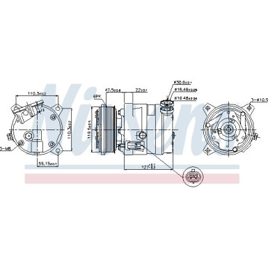 Nissens | Kompressor, Klimaanlage | 89257