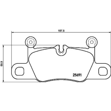 Brembo | Bremsbelagsatz, Scheibenbremse | P 65 031