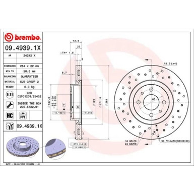 Brembo | Bremsscheibe | 09.4939.1X