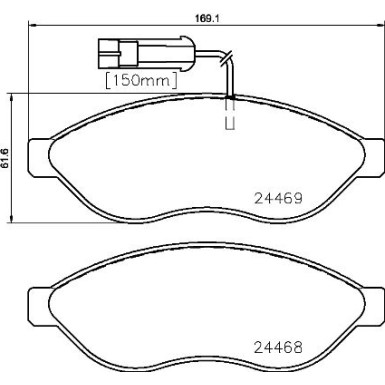 Brembo | Bremsbelagsatz, Scheibenbremse | P 23 143