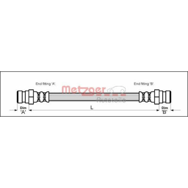 Metzger | Bremsschlauch | 4114010