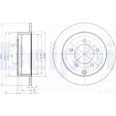 Delphi | Bremsscheibe | BG4198