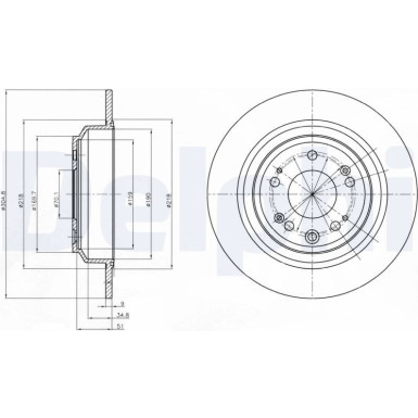 Delphi | Bremsscheibe | BG4196C