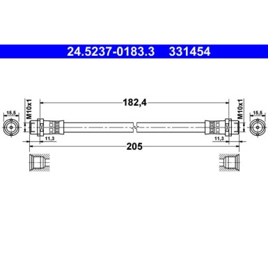 ATE | Bremsschlauch | 24.5237-0183.3