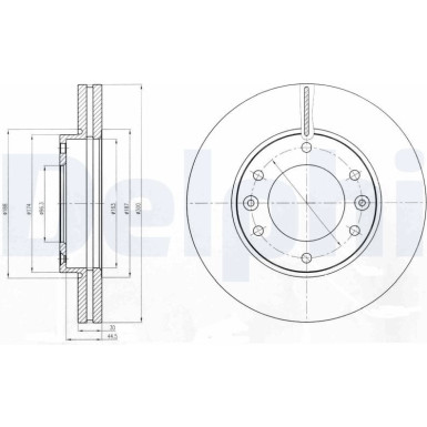 Delphi | Bremsscheibe | BG4296