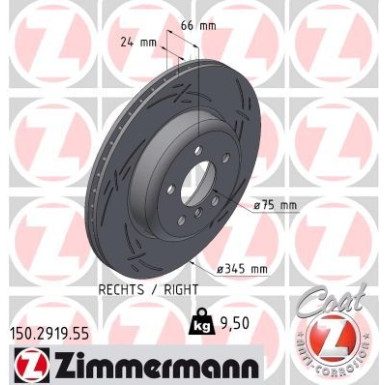 Zimmermann | Bremsscheibe | 150.2919.55