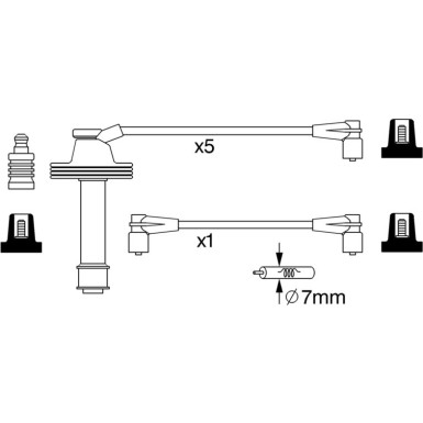 BOSCH | Zündleitungssatz | 0 986 357 054