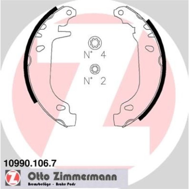 Zimmermann | Bremsbackensatz | 10990.106.7