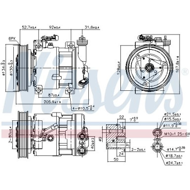 Nissens | Kompressor, Klimaanlage | 89120