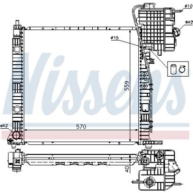 Nissens | Kühler, Motorkühlung | 62559A