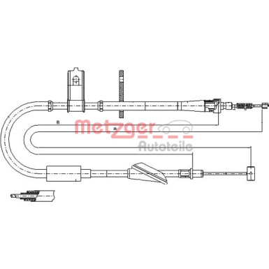 Metzger | Seilzug, Feststellbremse | 11.5744