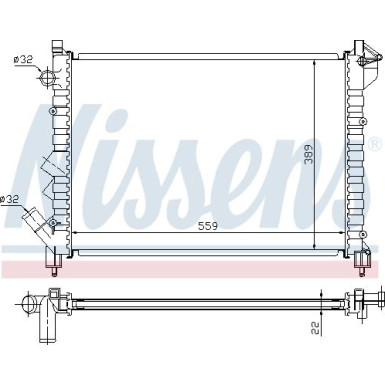 Nissens | Kühler, Motorkühlung | 63832