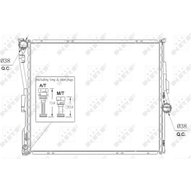 NRF | Kühler, Motorkühlung | 53956