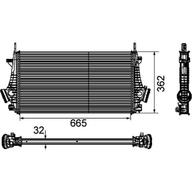 Mahle | Ladeluftkühler | CI 191 000P