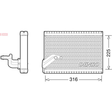 Denso | Verdampfer, Klimaanlage | DEV21003