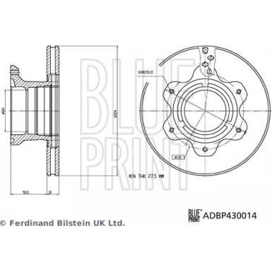 Blue Print | Bremsscheibe | ADBP430014