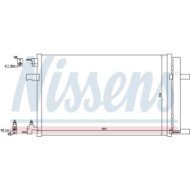 Nissens | Kondensator, Klimaanlage | 940135