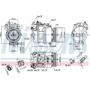 Nissens | Kompressor, Klimaanlage | 89417